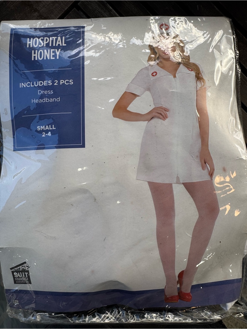 Women's White Nurse Dress Costume - Small